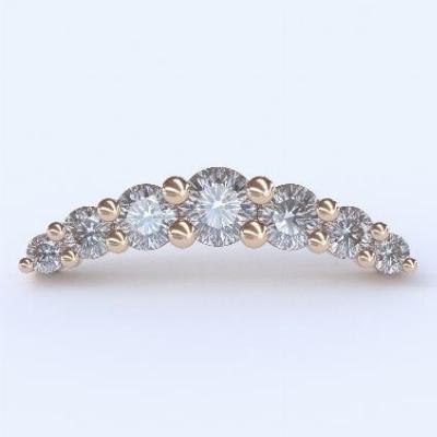 Superia Cluster with double attachment - 18k gold threaded end
