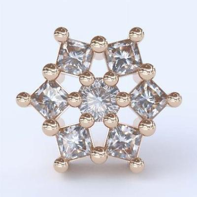 Vanessa - 18k gold threaded end